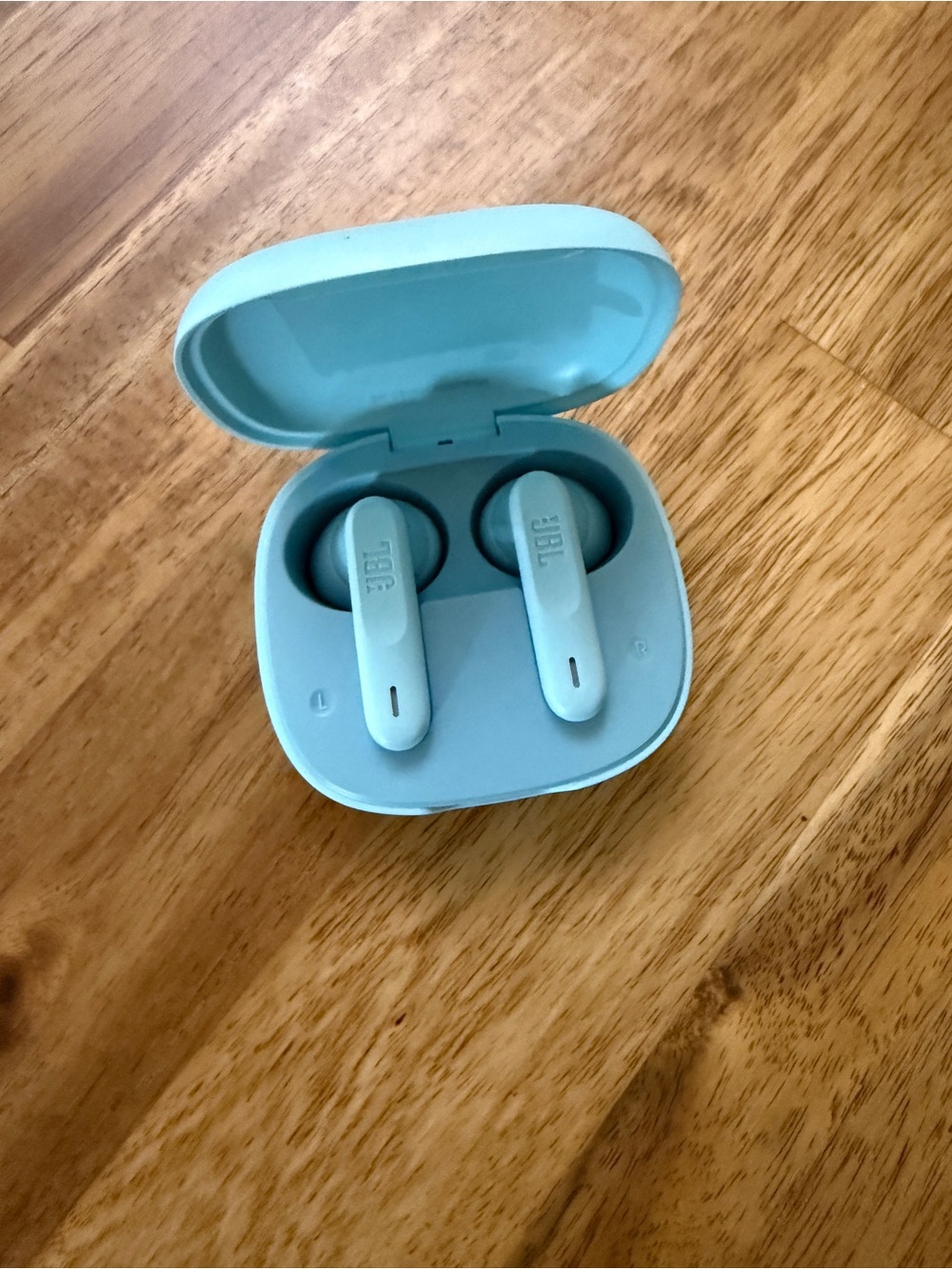 JBL True Wireless Earbuds in Aqua Blue with Charging Case